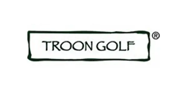 A black and white picture of troon golf