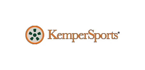 Kemper sports logo with a green and orange symbol.